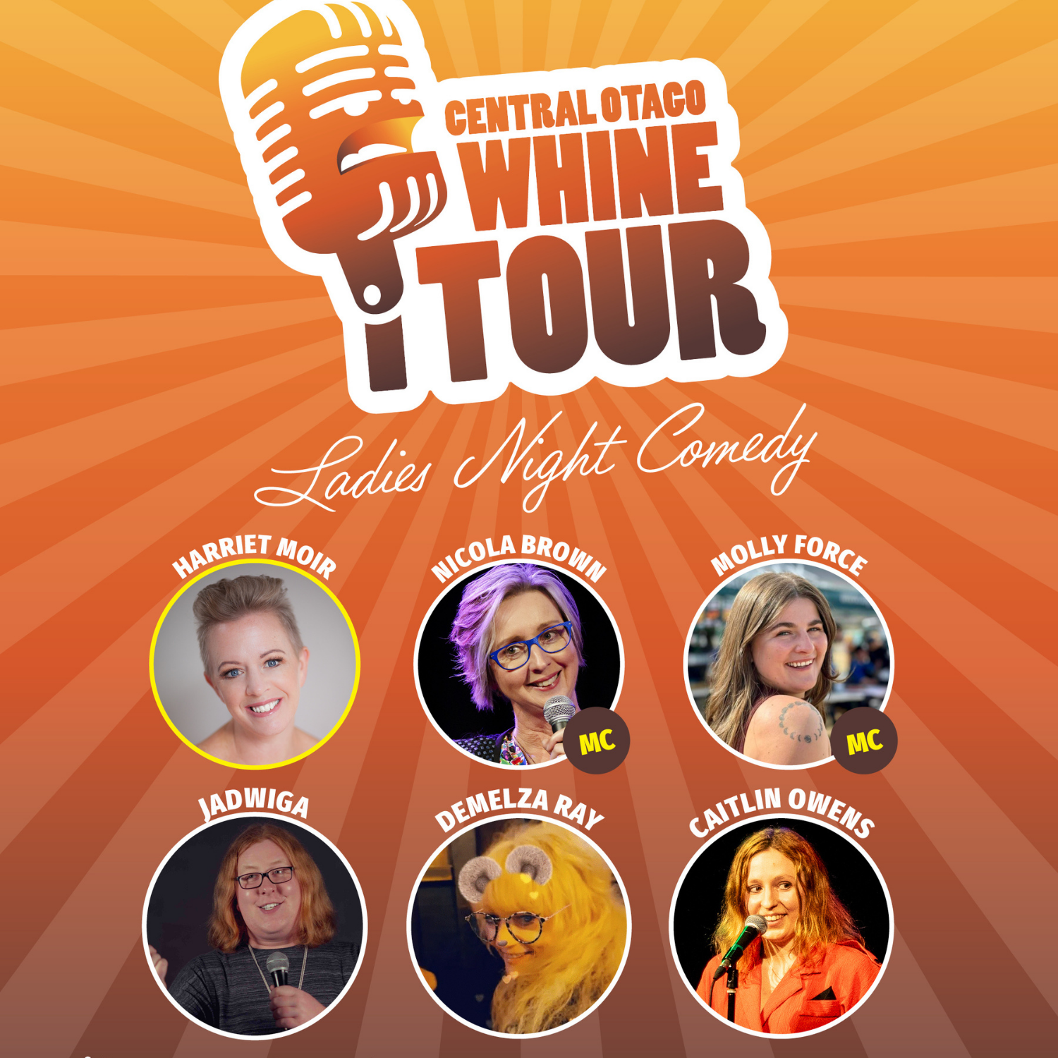 Central Otago Whine Tour: Ladies Night Comedy